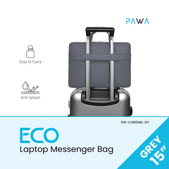 Pawa Eco Laptop Messenger Bag 15 Inch Greay