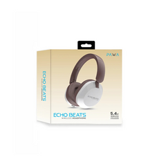 Pawa Echo Beats Wireless Headphone 5.4v -Brown & Silver