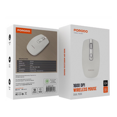 Porodo 2.4G Wireless and Bluetooth
Rechargeable Moue DPI 1600 - White
