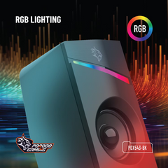 Porodo Gaming Stereo Speakers Volume Knob Control- Black