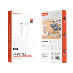 Porodo USB-A to Type-C Durable Charging Cable - White
