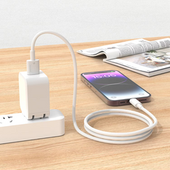Porodo USB-A to Lightning Durable Charging Cable - White