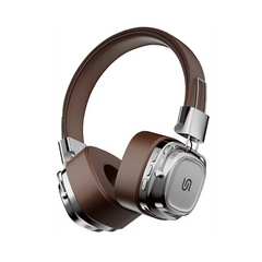 Porodo Soundtec Vintage Wireless ENC Headphone - Brown/Silver