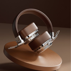 Porodo Soundtec Vintage Wireless ENC Headphone - Brown/Silver