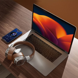 Porodo Soundtec Vintage Wireless ENC Headphone - Brown/Silver