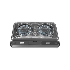Porodo Gaming Crystal Shell Laptop Cooling Pad - Black