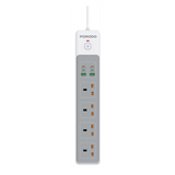 Porodo 4AC 65W 3000W Power Strip-White