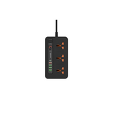 Porodo 3 AC 4 USB-A & USB-C PD 20W Multi-Port Super Hub 2M UK - Black