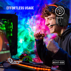 Porodo Gaming 7.1 Surround Gaming Headset Soft Breathable Ear Pads