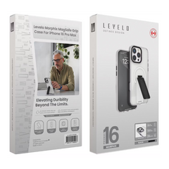 Levelo Morphix Magsafe Grip Case For iphone 16 Pro Max - Black