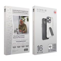 Levelo Morphix Magsafe Grip Case For iphone 16 Pro Max - Grey