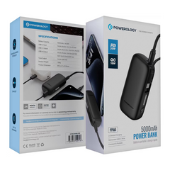 Powerology PD 20W QC 18W PP065 5000mAh Power Bank - Black