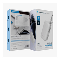 Powerology PD 20W QC 18W PP065 5000mAh power Bank - White