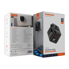 Porodo Universal Travel GaN Quick Charger-Black