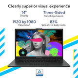 Asus Vivobook Go 14 Laptop, Intel Core i3, 8GB RAM, 256GB SSD, Intel UHD Graphics, 14-inch, Windows 11 Home, E1404GA-NK039W - Silver