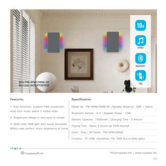 Pawa Wireless wall mounted Speaker