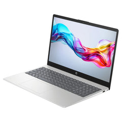 HP Laptop 15-fd0274ne 15.6 Inches, Intel Core 5-120u, 8 GB RAM, 512 GB SSD, Windows 11 Home With Original HP Bag & Mouse, Silver-1 Year Warranty