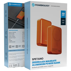 Powerology Spetano 20000mAh MagSafe Aluminum Power Bank