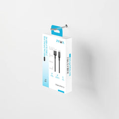 3A USB-A TO TYPE C Quick Charging PVC Cable PW122 | Black