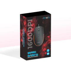 Pawa Wired Gaming Mouse With 1600DPI-Black