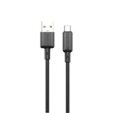 3A USB-A TO TYPE C Quick Charging PVC Cable PW122 | Black