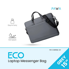Pawa Eco Laptop Messenger Bag 15 Inch Greay