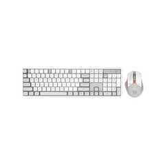 Porodo Gaming 2.4G and BT Keboard with Mouse DPI 1600 - White/A