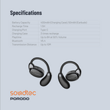 Soundtec By Porodo Aero Tune Open Wearable Earbuds Black