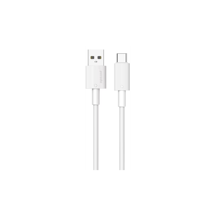 Porodo USB-A to Type-C Durable Charging Cable - White
