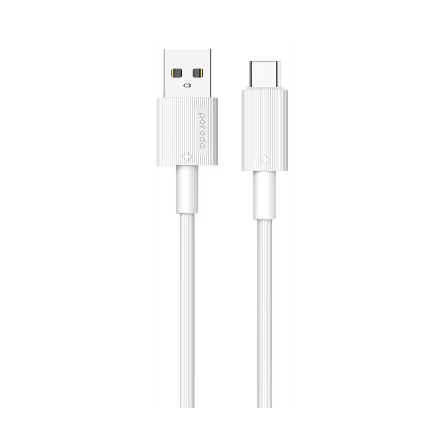 Porodo USB-A to Type-C Durable Charging Cable - White