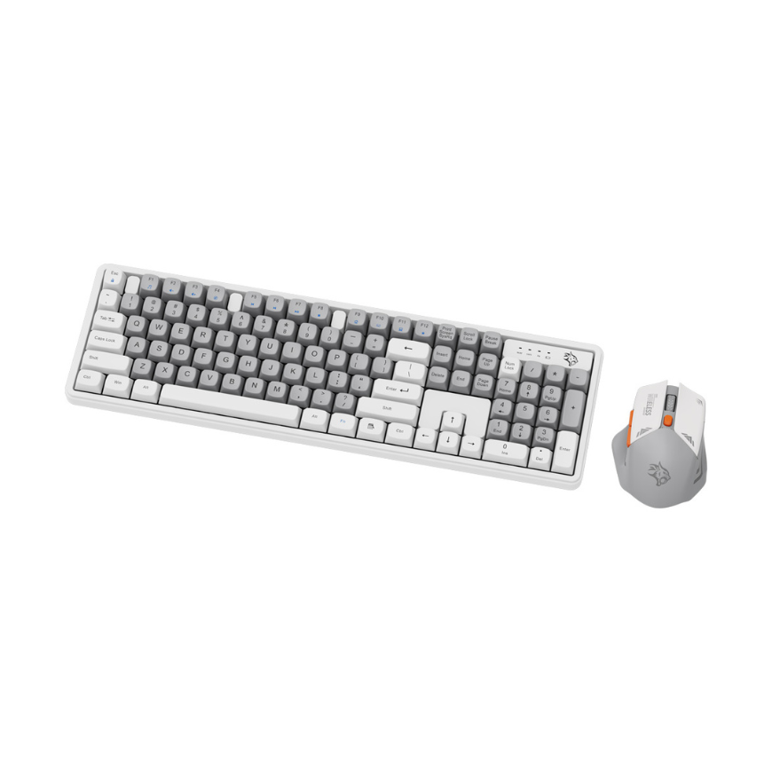 Porodo Gaming 2.4G and BT Keboard with Mouse DPI 1600 - White/B