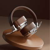 Porodo Soundtec Vintage Wireless ENC Headphone - Brown/Silver