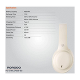 Porodo Soundtec Primo Wireless Headphone ENC & Low-Latency Gaming Mode - Beige