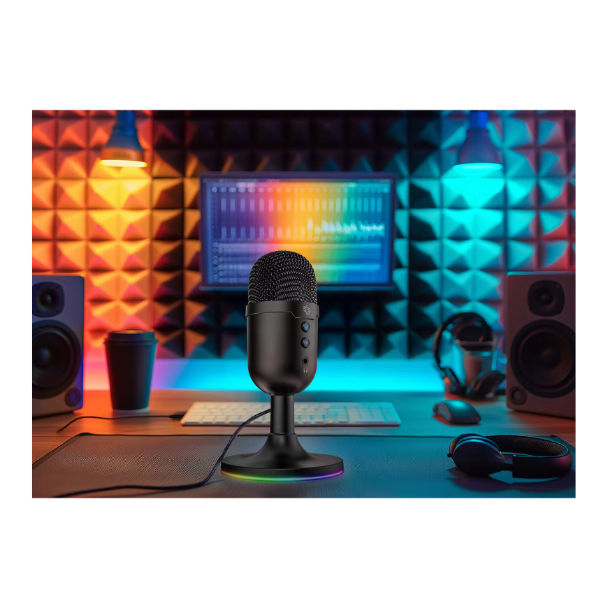 Porodo Gaming Pdx550 Omni-Directional Usb Microphone Stream Conference Podcast-Black