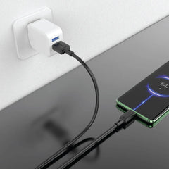 Pawa Lite 3A USB-A to MICRO Quick Charging PVC Cable 1.2M PW122 - Black, White