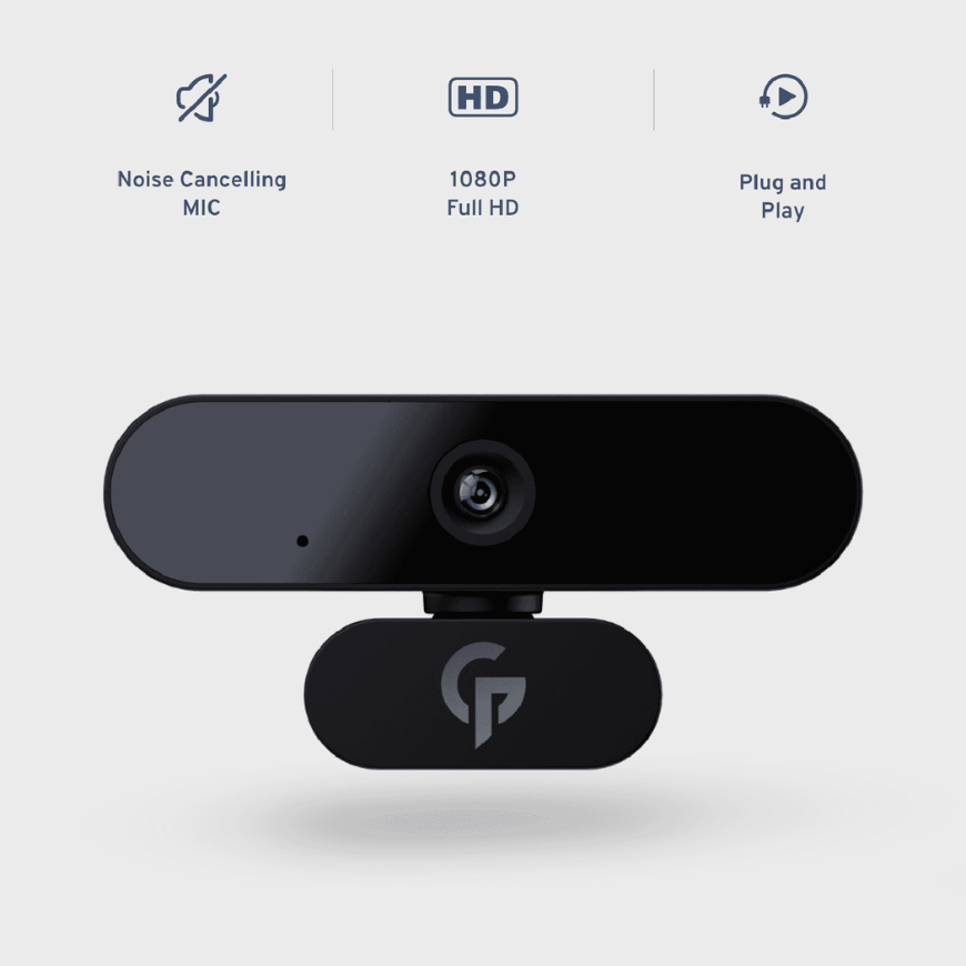 Porodo Gaming High Definition Webcam 1080P - Black