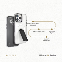 Levelo Morphix Magsafe Grip Case For iphone 16 Pro Max - Black