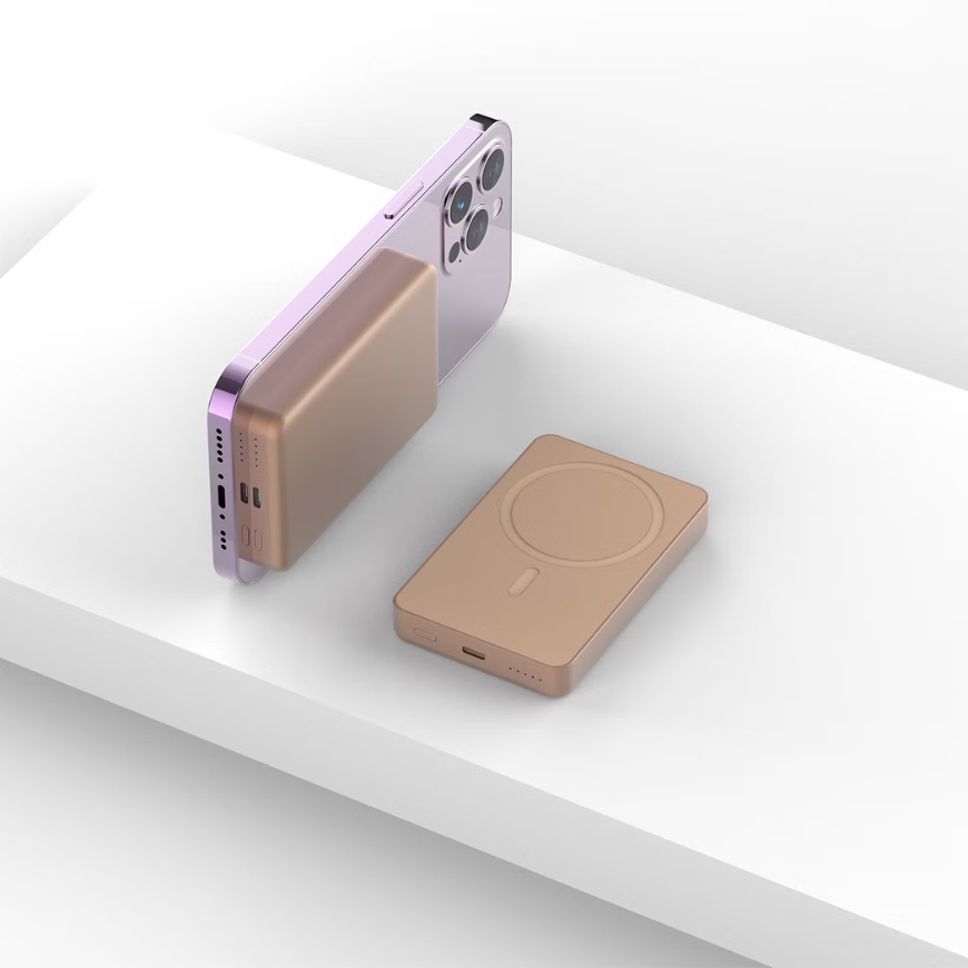 Powerology PD 20W PP034 10000mAh Magsafe Aluminium Power Bank - Desert Titanium