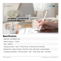Pawa Dual System Universal Pencil With Palm Rejection