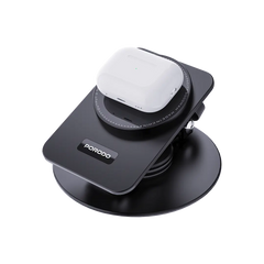 Porodo Wireless Charging Rotating Stand - Black